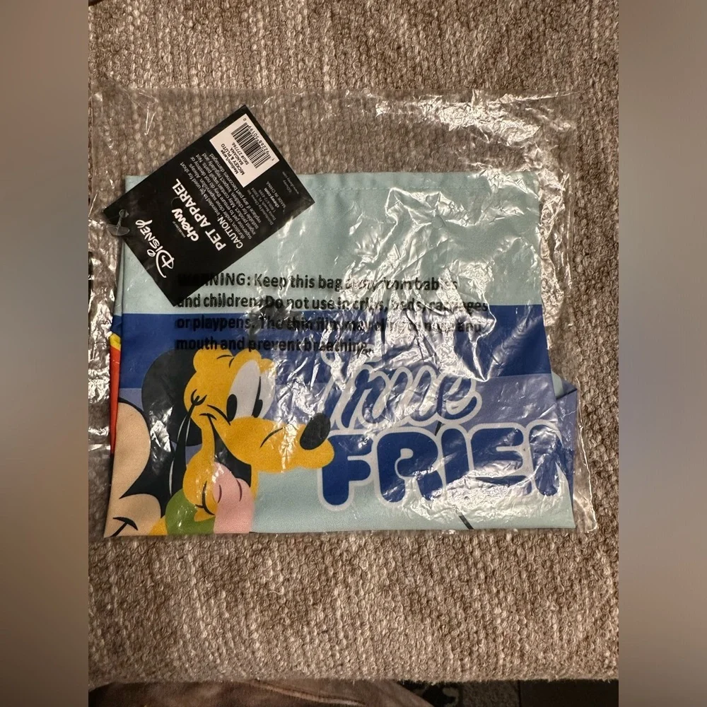 Disney Mickey Mouse and Pluto Dog Bandana Medium/Large TRUE FRIENDS NEW SEALED